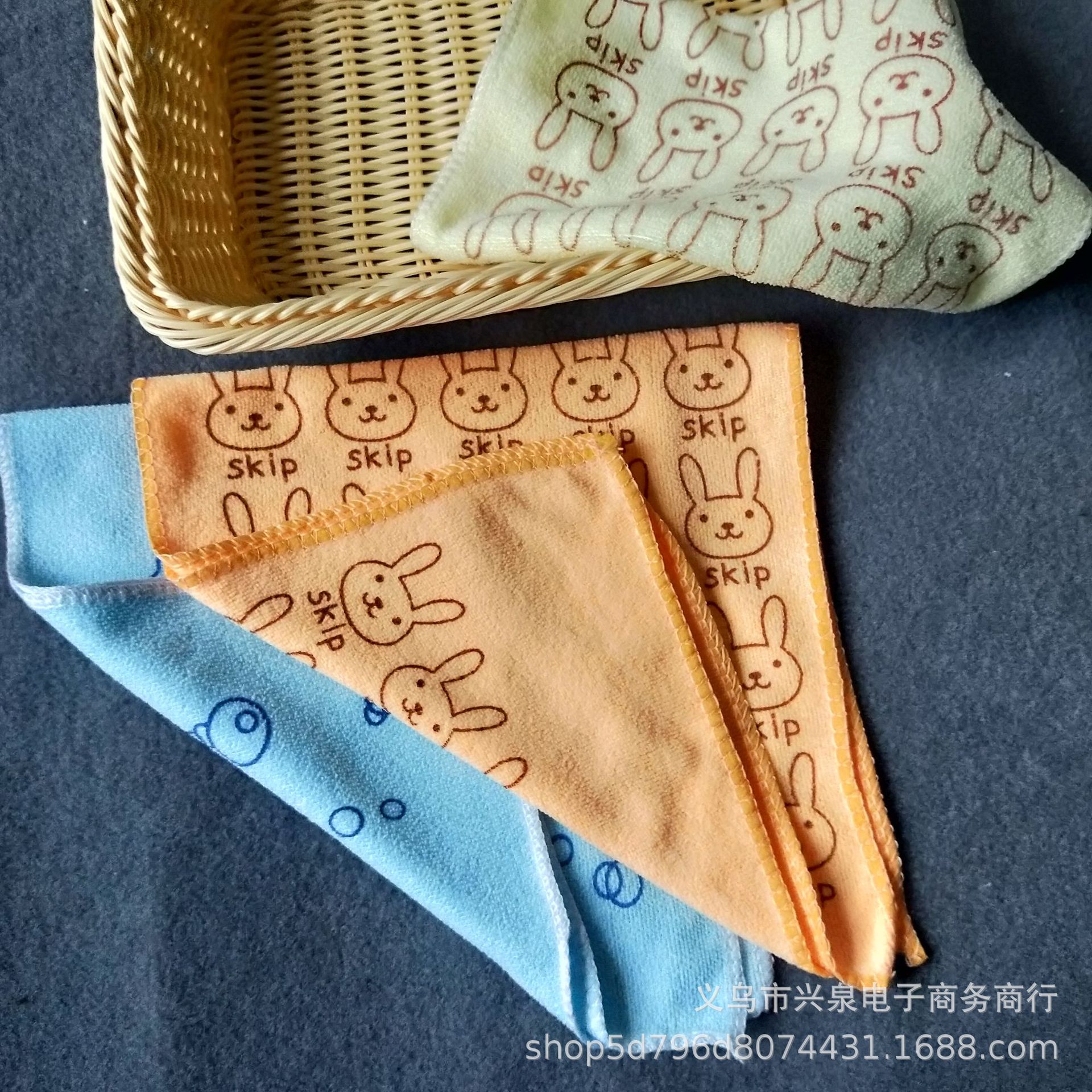 Long towel 25*50 cm, fiber scouring pad, fiber towel, printed towel, 1 yuan store supply pic 1