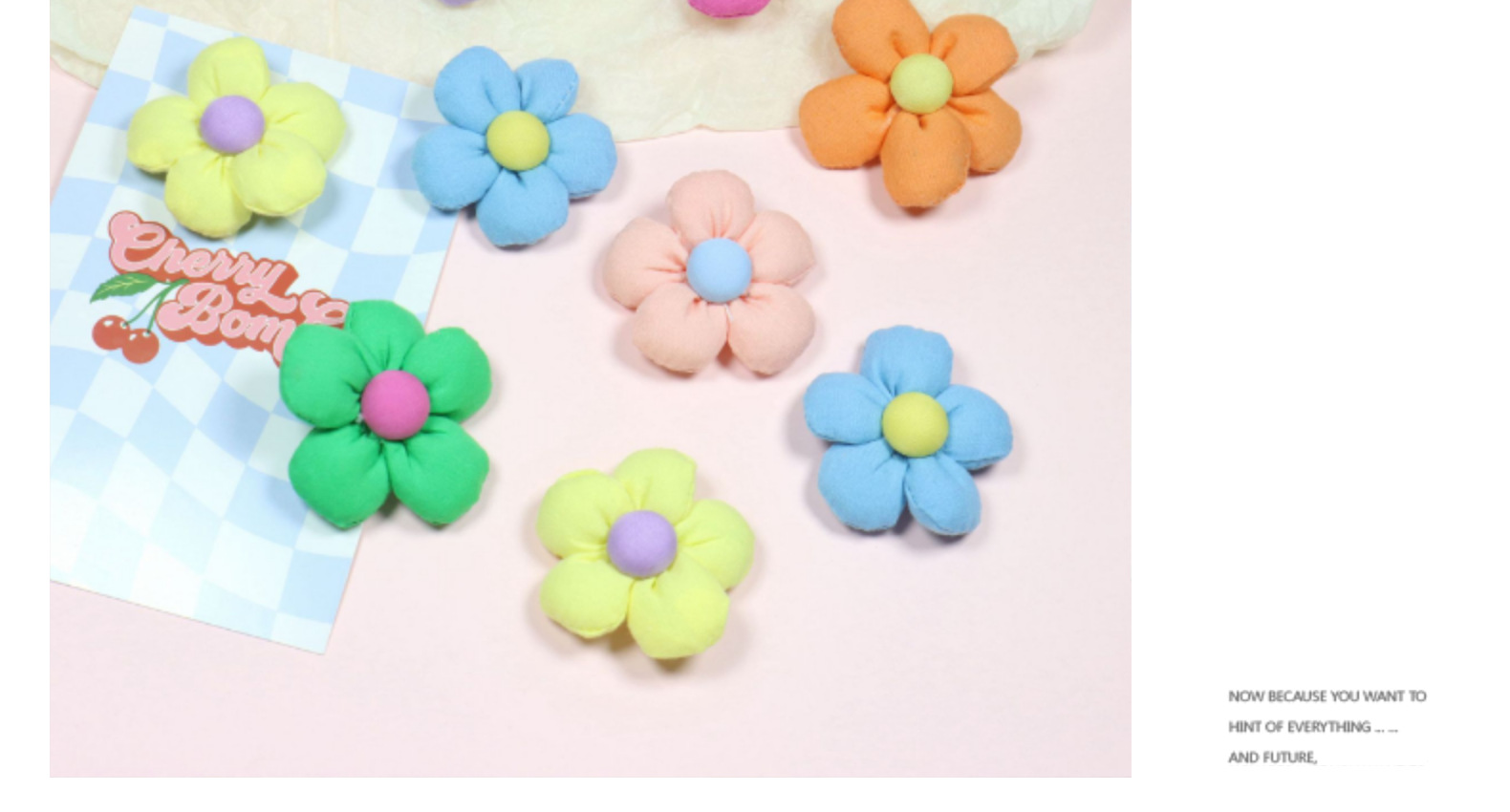 批发布艺五瓣花朵女童diy发饰清新撞色太阳花手机壳配件鞋袜辅料详情22