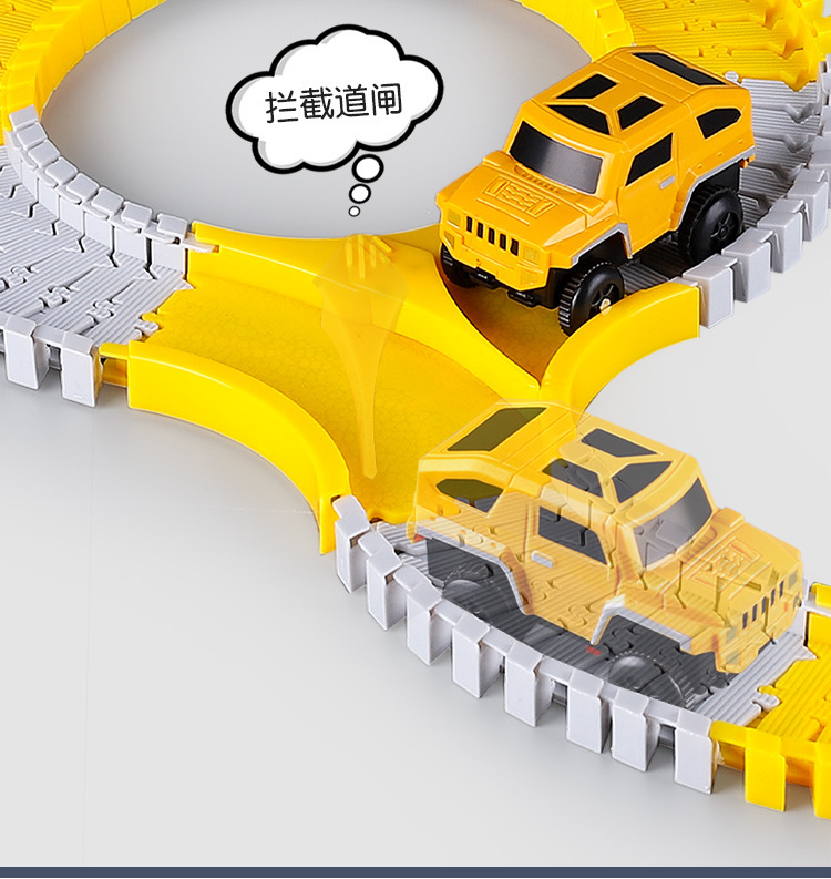 跨境儿童益智玩具百变拼装电动工程轨道车玩具车汽车diy小火车详情22