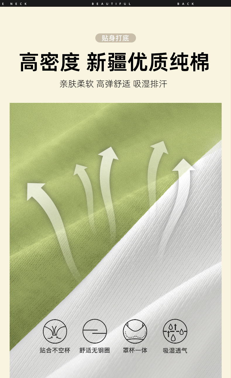 文胸夏季带胸垫固定杯垫外穿内衣无钢圈无缝裹胸打底抹胸详情6