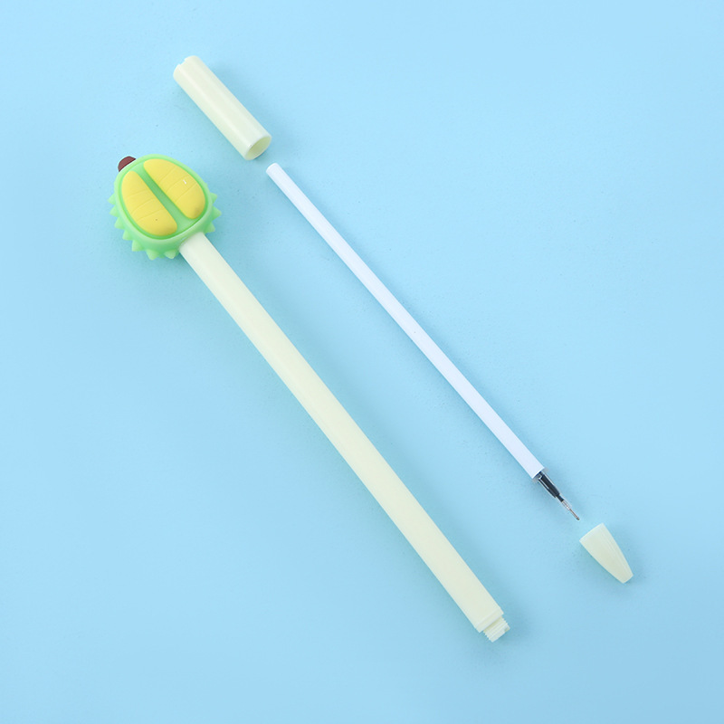Korean version silicone cartoon gel pens, fruit durian-shaped silicone gel pens, 36 pieces per box wholesale customization pic 5