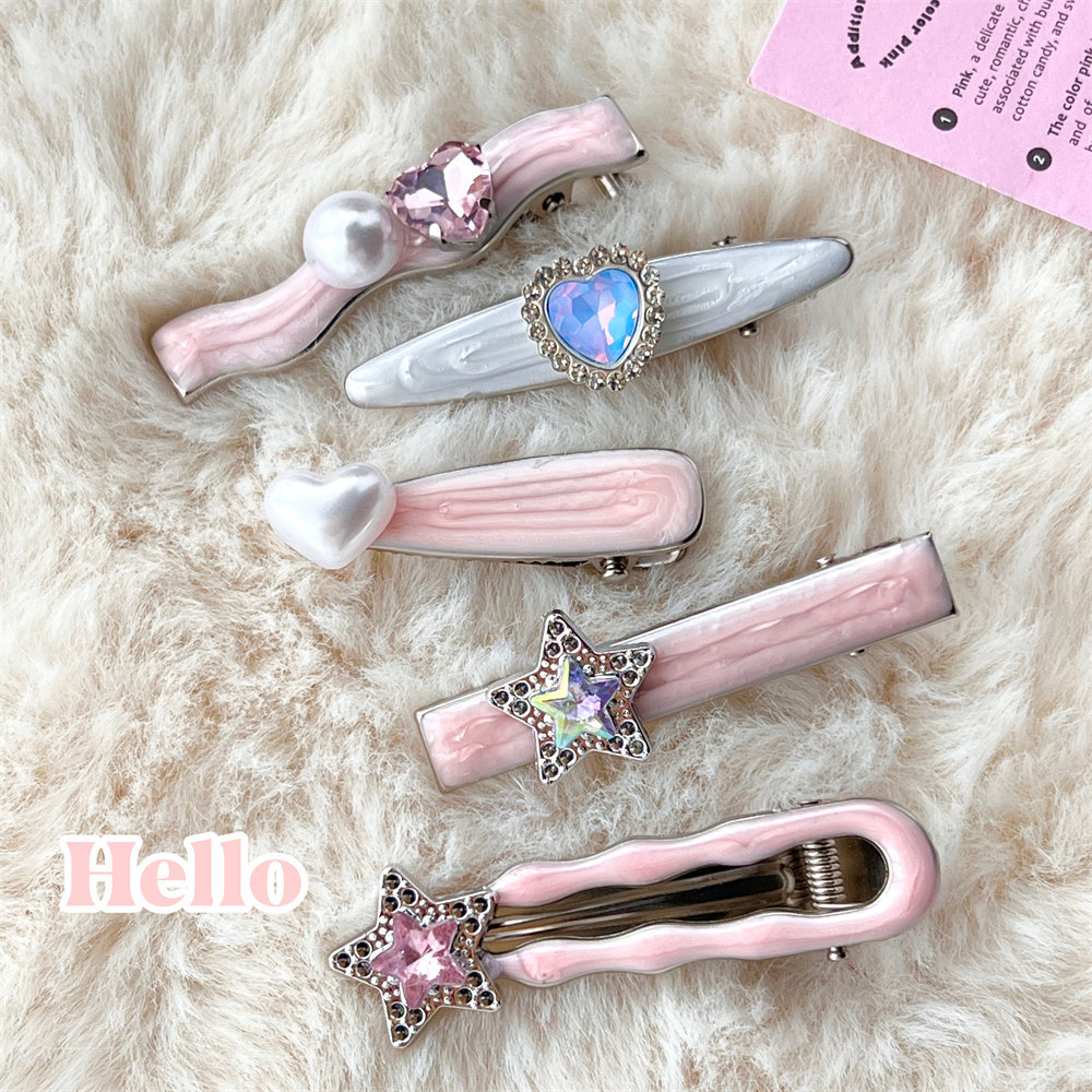 Versatile Y2K fashionable spicy girl style star hair clip, girl side bangs clip, sweet and cool dopamine crushed hair clip hair accessory pic 36