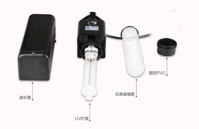 The Senyu aquarium sterilization lamp filter JUP-21/22/23 is equipped with an internal filter and an ultraviolet filter pump pic 9