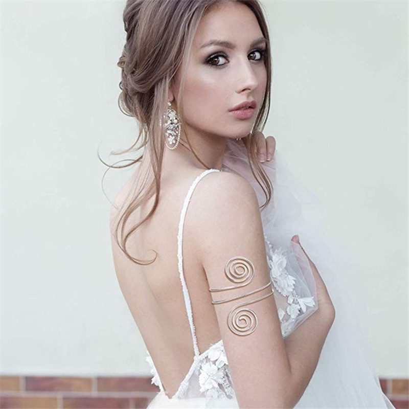 亚马逊爆款欧美时尚三圈臂环手环个性开口朋克手镯跨境饰品批发详情2