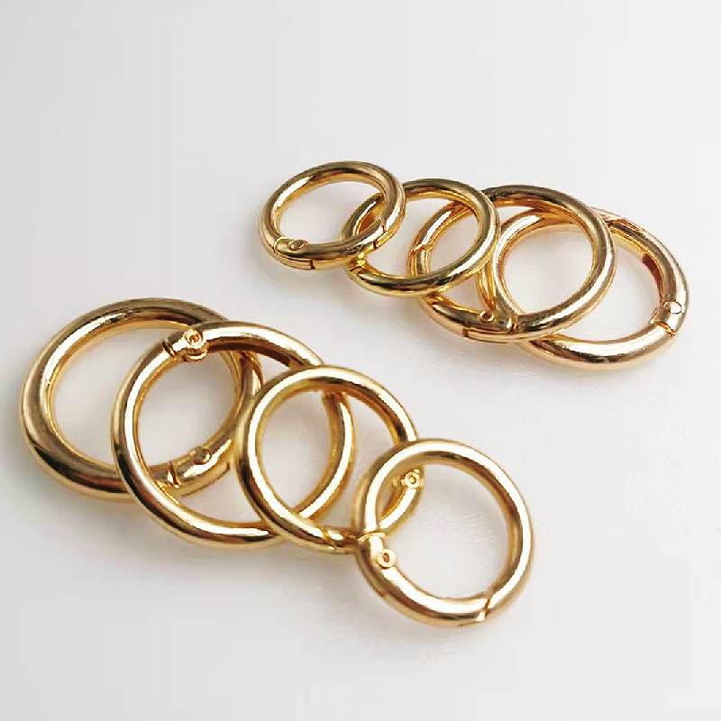 Zinc alloy spring ring, metal round buckle, open ring, key chain, luggage webbing, round hanging buckle, metal iron ring pic 16