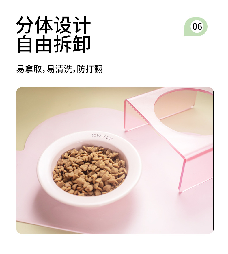 Wholesale of flying saucer pet bowls, ceramic dog and cat bowls without black chins, cat and dog food bowls, drinking water and slow food bowls pic 11