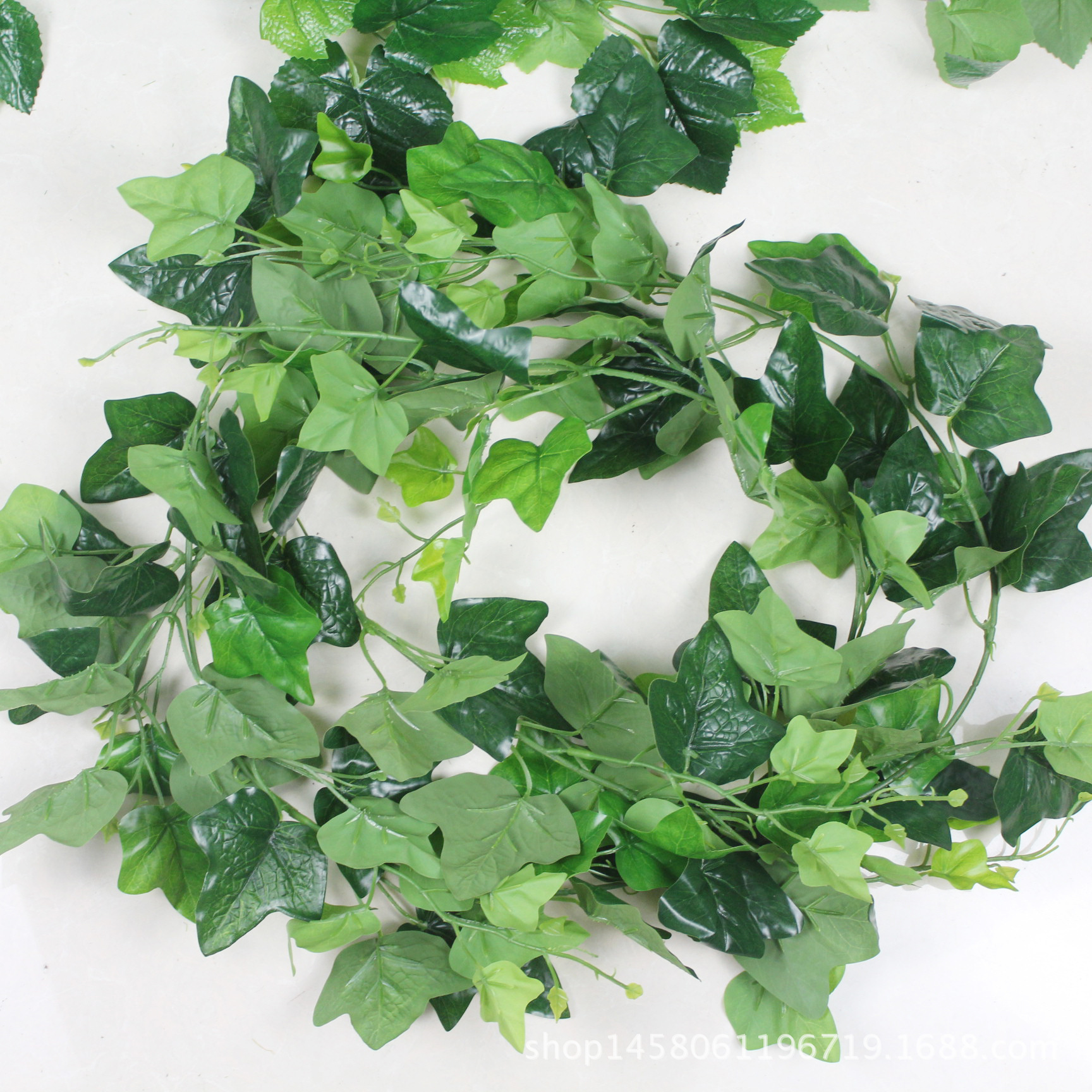 Simulated rubber, green ivy leaves, simulated vine, artificial leaves wholesale, artificial flowers for ceiling decoration, green vine, simulated climbing ivy pic 13