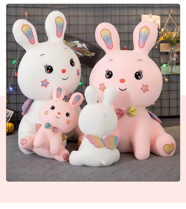 新款天使兔毛绒玩具小兔子公仔儿童玩偶布娃娃抱枕送女生生日礼物详情16