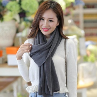 Factory direct sales of new imitation cashmere scarf for women, Korean version for autumn and winter warmth cashmere solid color gift scarf shawl pic 18