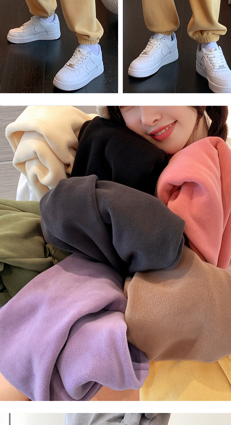 80808#秋冬加厚暖暖裤双面摇粒绒家居裤女可外穿高腰保暖睡裤星期详情13