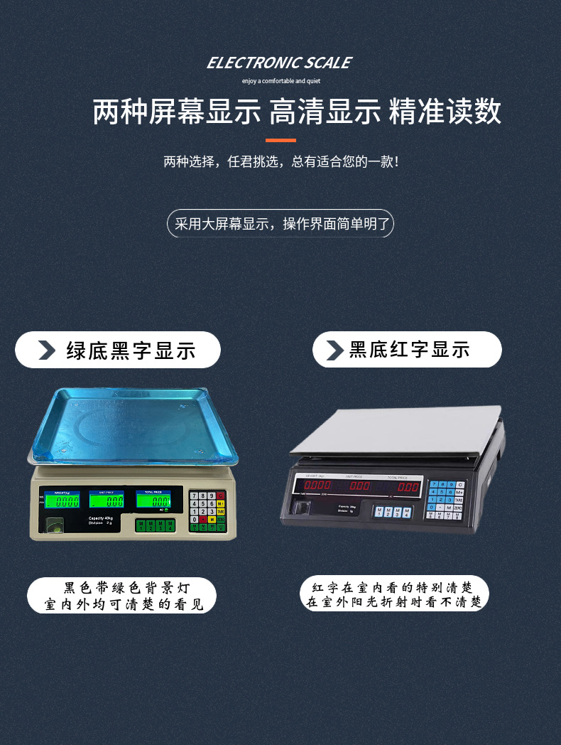 英文计价秤40kg商用台秤卖菜用的称重秤西瓜秤电子称详情6