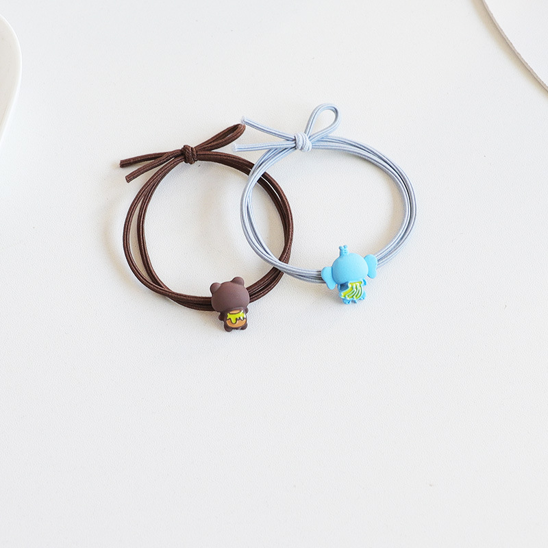 简约可爱猴子小猫高弹力发绳动物合金头绳少女网红ins扎头发皮筋详情6