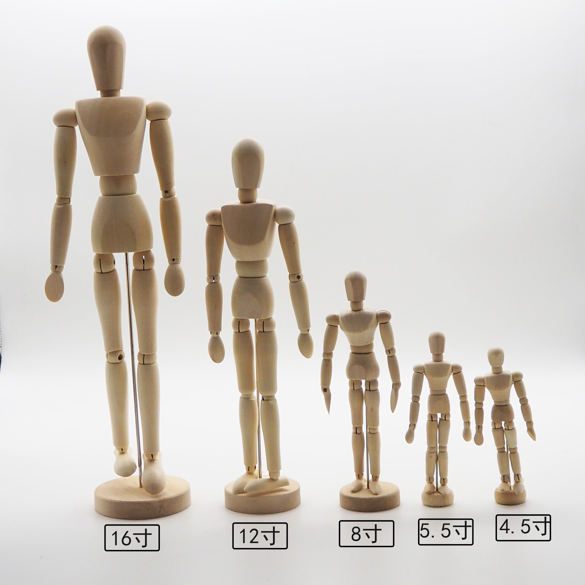Wholesale of 12-inch wooden puppet sketch art models with wooden joints, wooden figures, and wooden hands pic 4