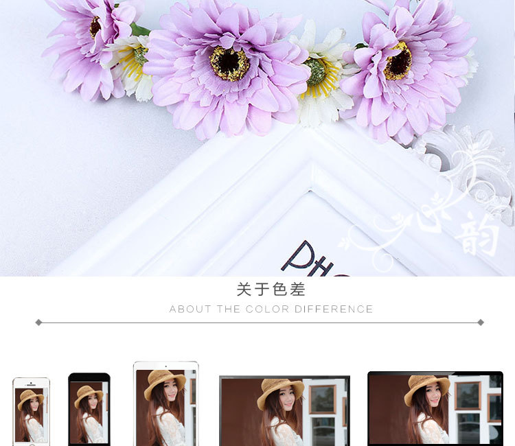 Japanese and Korean-style sunflower wreaths for brides, bridesmaids, children, headwear, headbands, headflowers, photo shoots, spring outings and outdoor activities wholesale pic 9