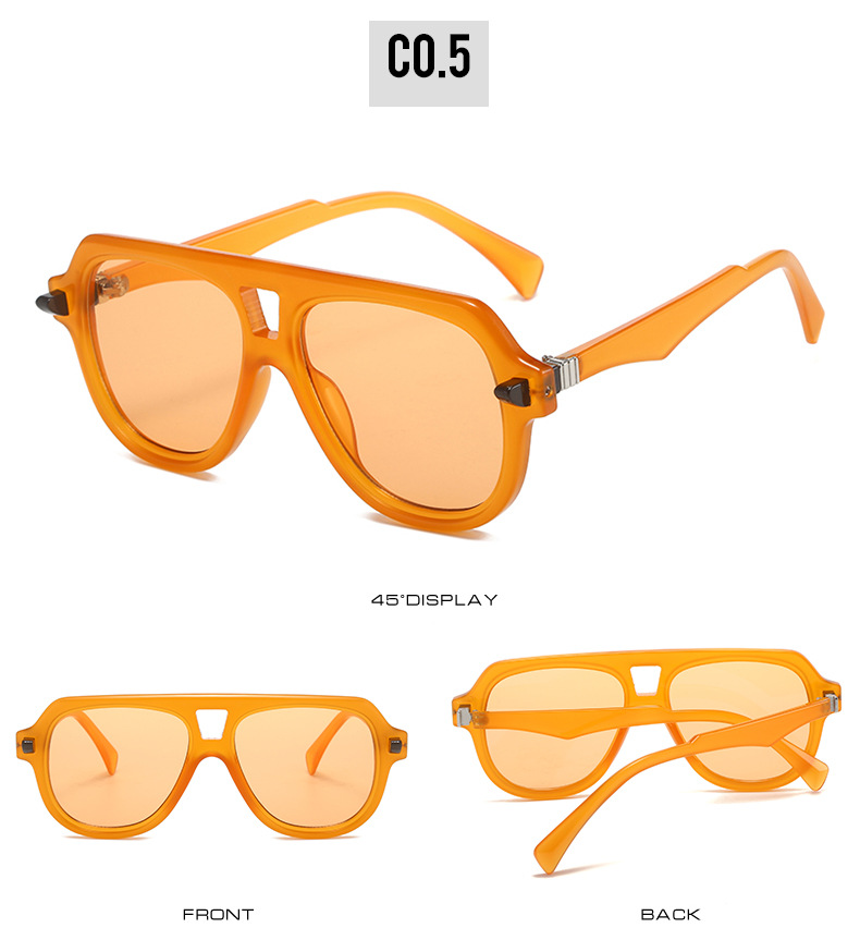 跨境新款大框墨镜欧美时尚男女蛤蟆镜简约复古款派对潮拍太阳眼镜详情11