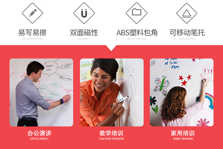Factory wholesale direct supply of thickened magnetic matte beige board, white board, green board, advertising training, school classroom, large blackboard pic 2
