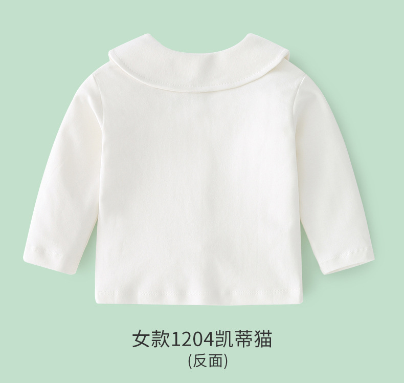 婴儿衣服春装宝宝打底衫翻领儿童卡通长袖衬衫纯棉男女童T恤上衣详情11