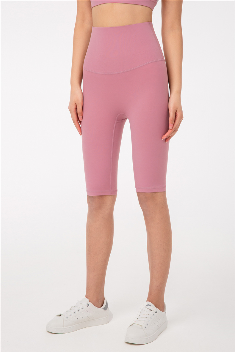 Aidu NULS 5-point nude yoga pants for women, summer tight-fitting yoga wear without a T-shirt, high-waisted and hip-lifting fitness yoga shorts pic 60