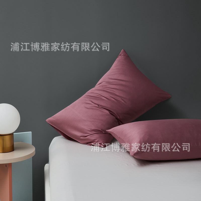 New Product 2022 Light Luxury Pair Pillowcase, 60-count long-staple cotton AB panel design, double-piece universal pillowcase wholesale pic 32
