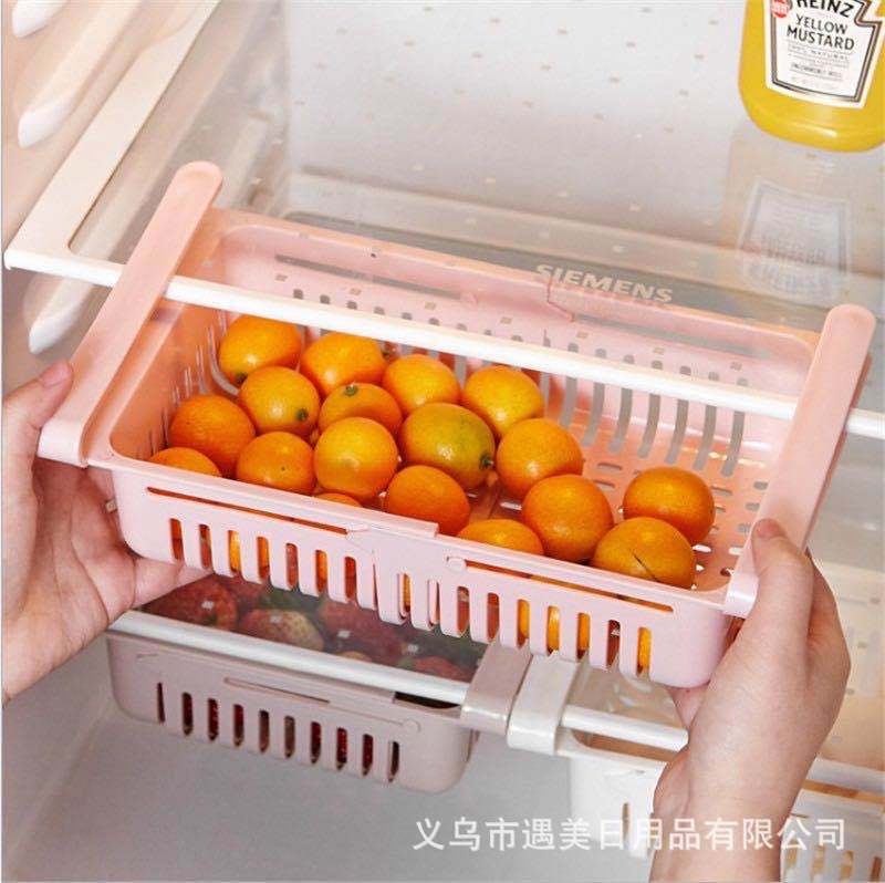 田园PP厨房储物篮白色收纳篮厂家直销 冷冻食物整理储物保鲜盒详情7