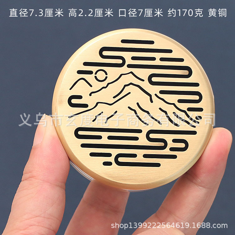 三足铜香炉纯铜沉檀香炉家用茶道香薰炉仿古盘香炉禅意熏香炉详情25