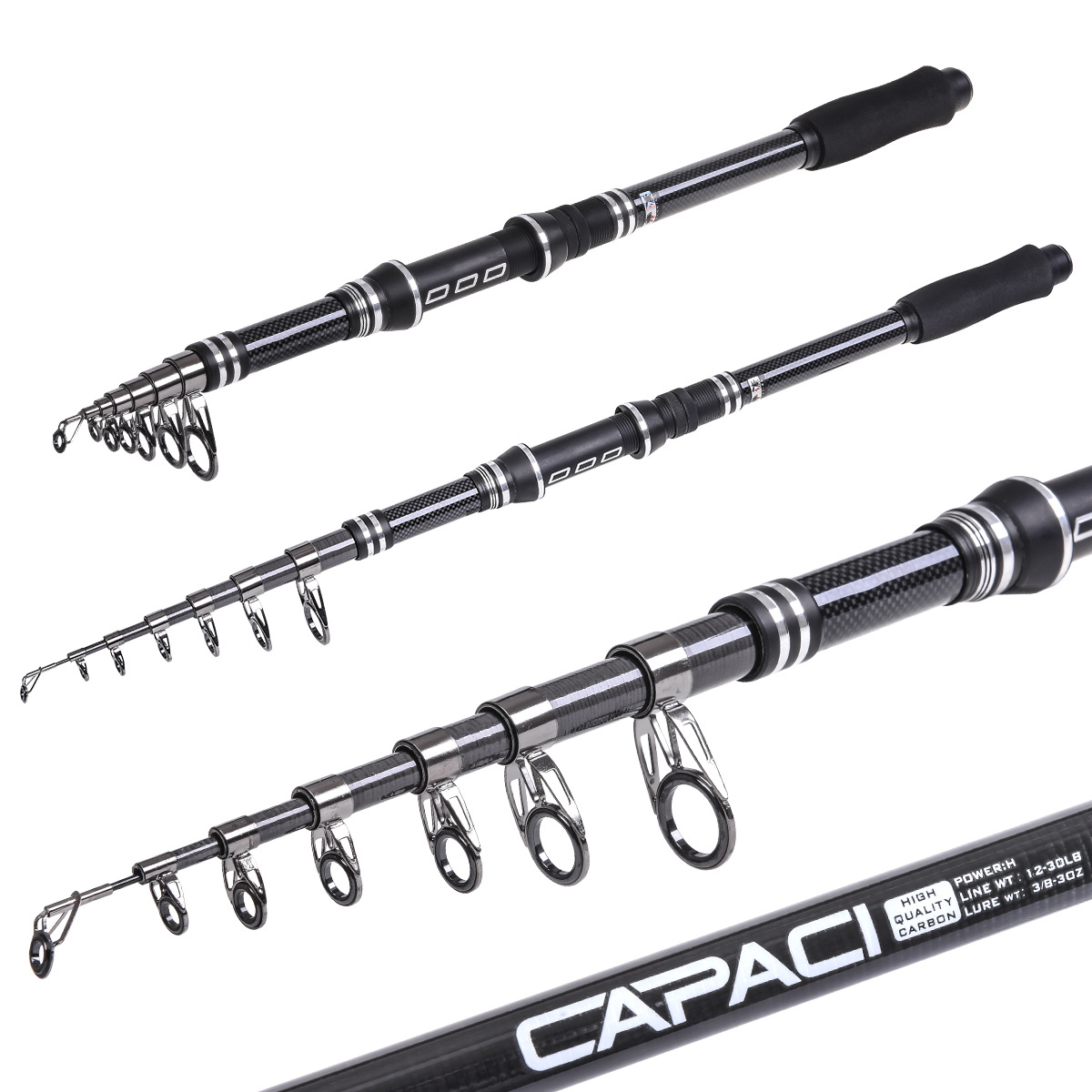 28045 CAPACI [TF Black Fishing Rod] Aluminum alloy handle cross-border sea fishing Lull fishing rod casting gear pic 5
