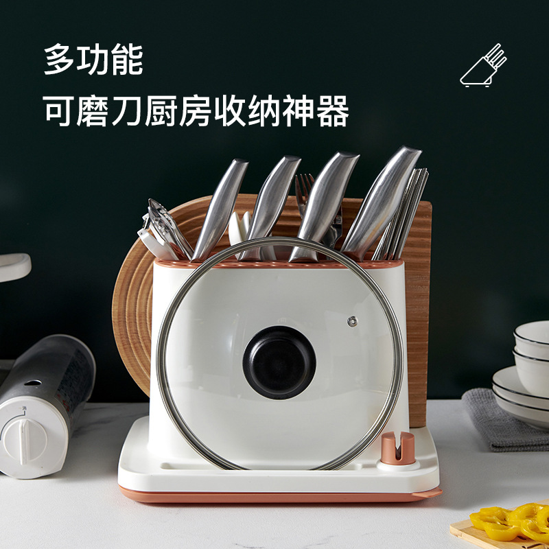 X49-1688 New kitchen storage rack, multi-functional storage rack for chopsticks, knives, forks, kitchen knives, chopping boards and sharpeners pic 1