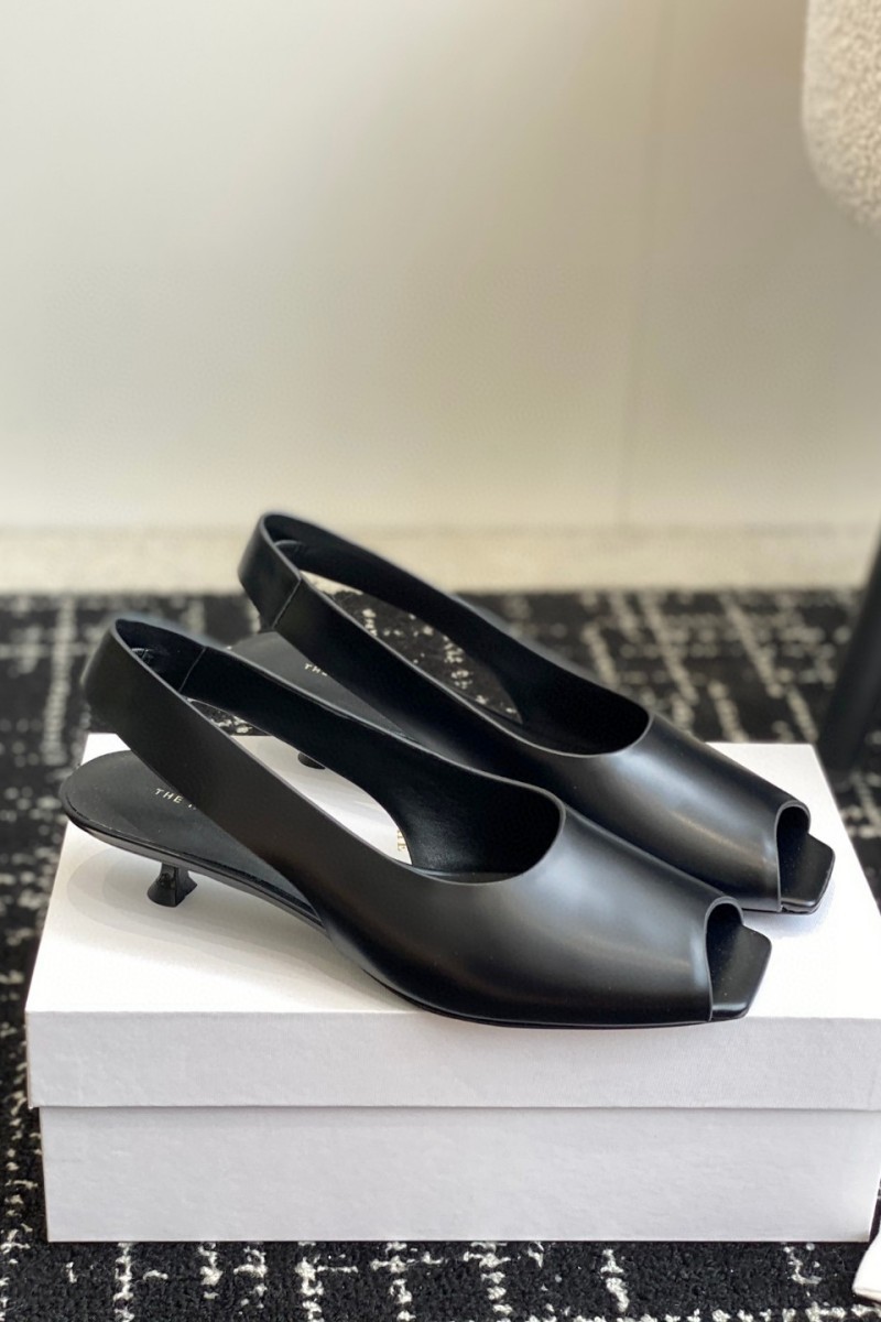 高端外贸2024春夏上新时尚女士方头鱼嘴凉鞋法式时髦气质高跟鞋详情2