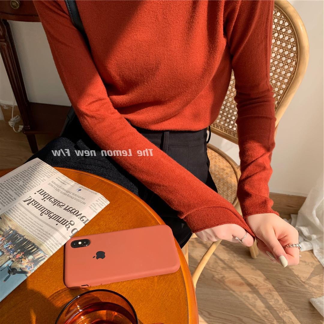 秋冬新款女装高领卷边打底衫糖果色修身保暖基础款仿羊绒衫毛衣女详情61