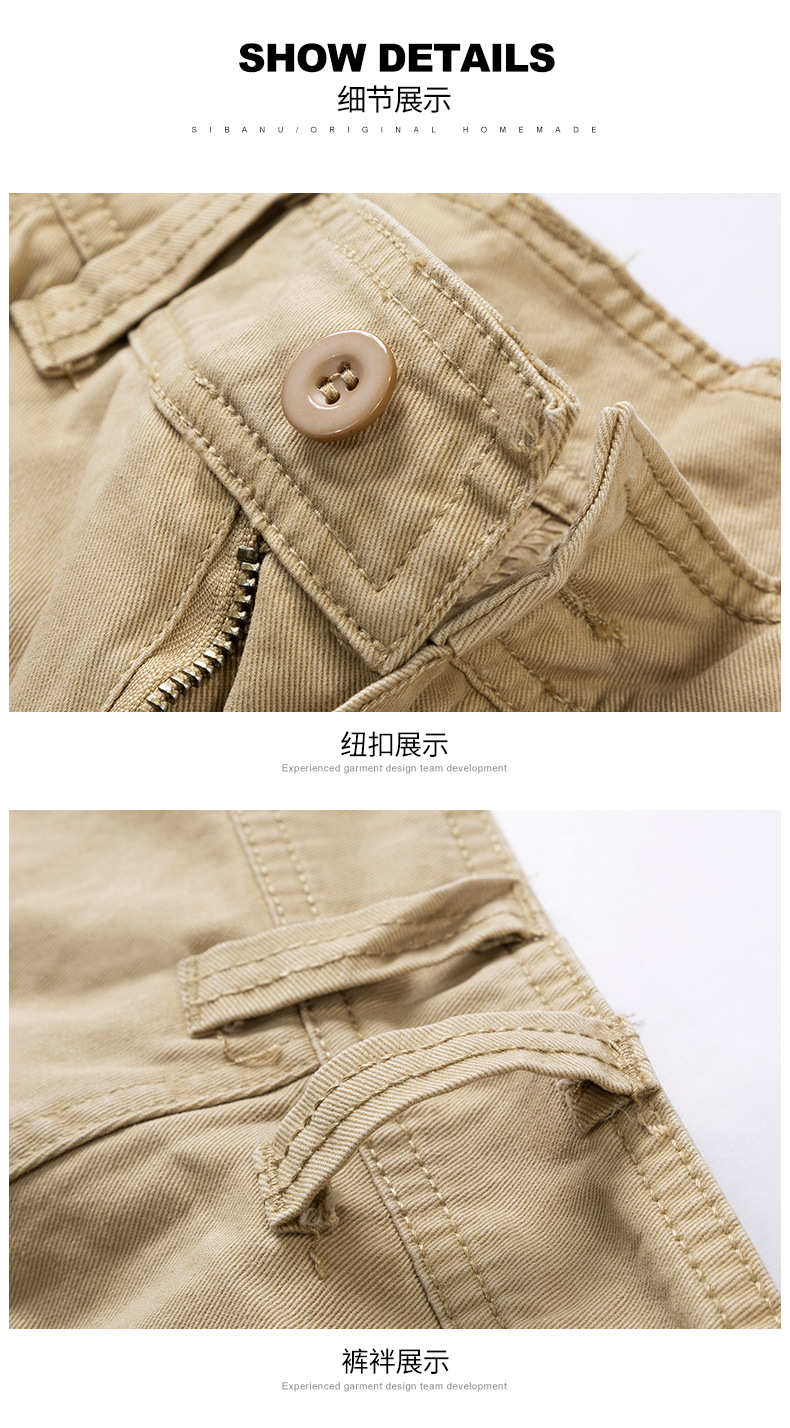 夏季短裤男装批发日系工装短裤男式休闲五分裤潮牌直筒多袋短裤男详情17