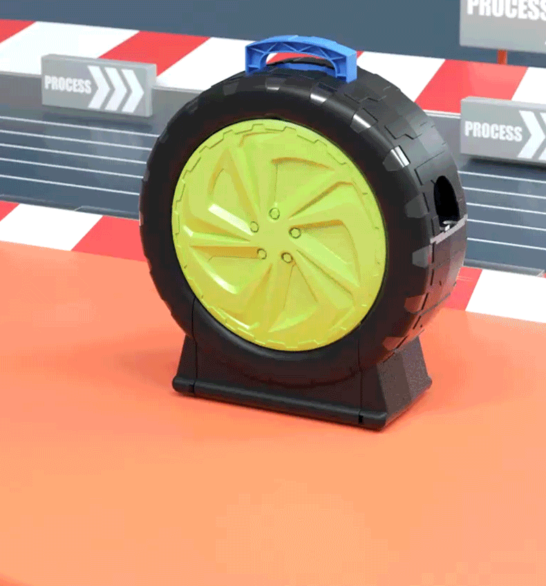 Deformable storage track tire parking lot toy, 3-4 years old children and boys toy car educational toy set, Huaixing 48768 pic 4