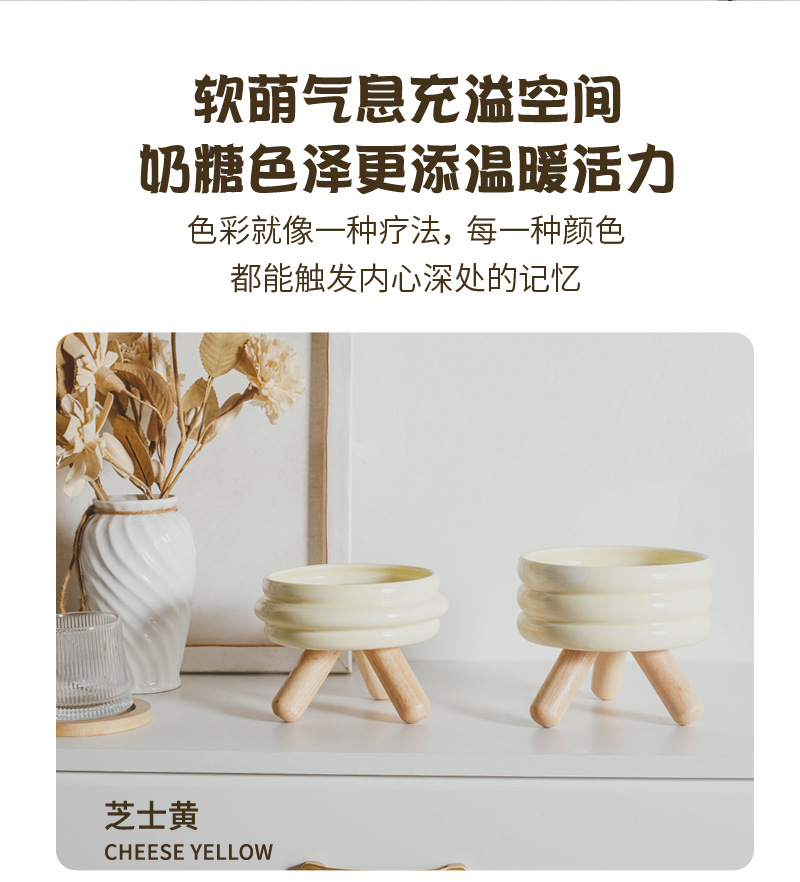 gulu bowl, pet food bowl, water bowl, cat bowl, ceramic colored cat and dog feeding bowl, cat food basin, split high-legged neck guard pic 11