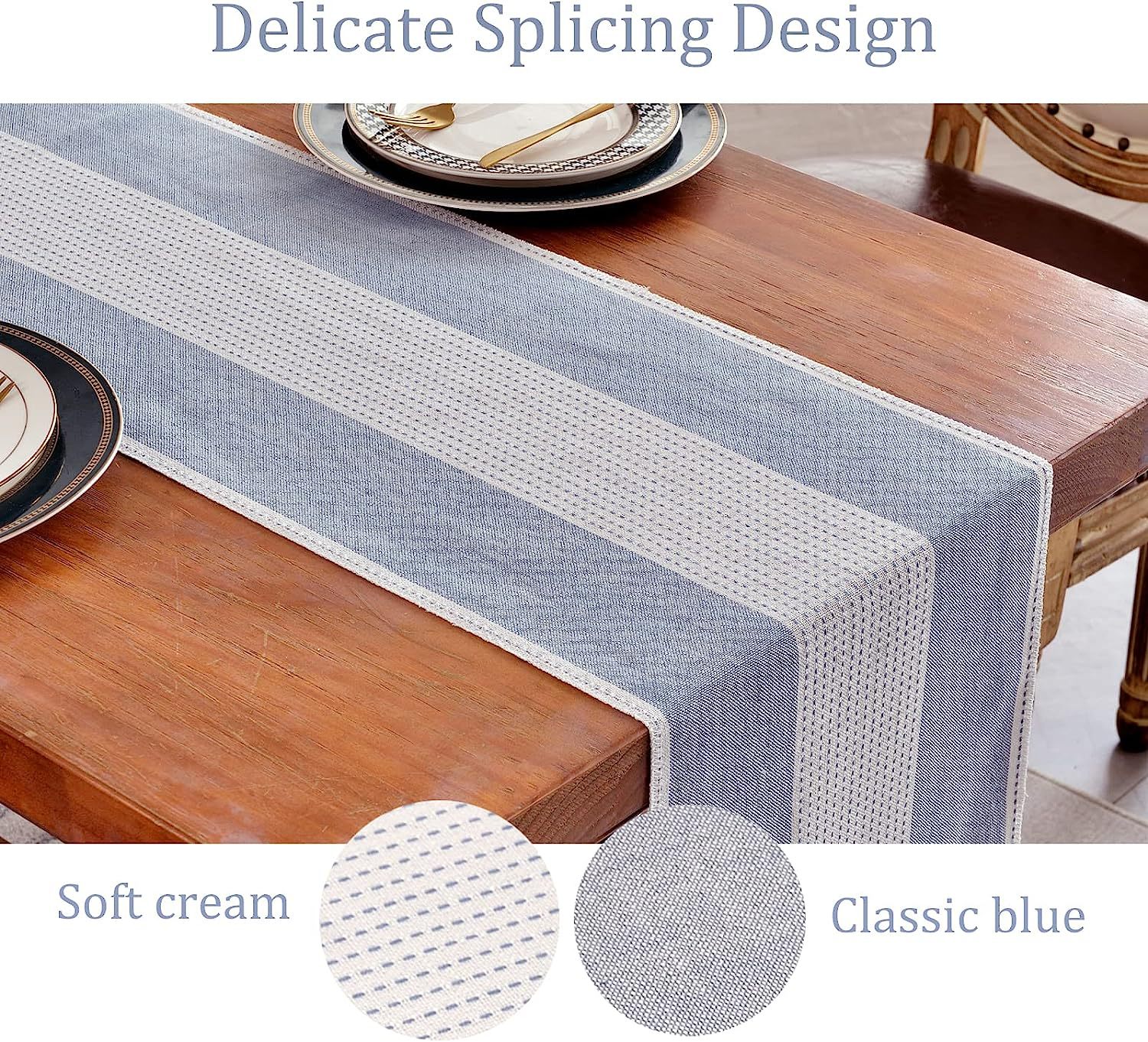 Cross-border factory direct supply table flags, American color-blocked striped tablecloths, Nordic coffee tables, long bed flags, shoe cabinet flags, tea flags pic 23