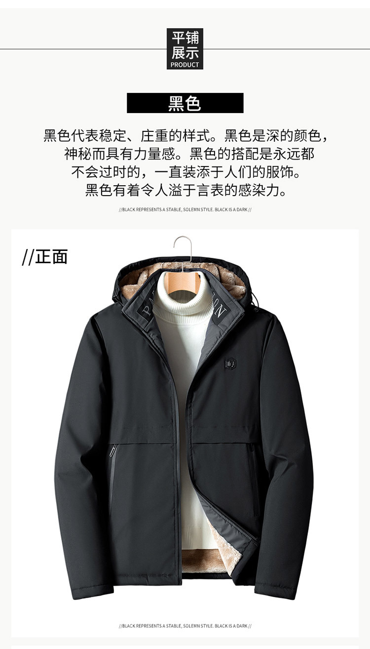 Winter cotton-padded clothes for men: thickened cotton-padded jackets with added fleece, warm sheepskin coat, and large-sized workwear cotton-padded jackets for middle-aged men pic 24