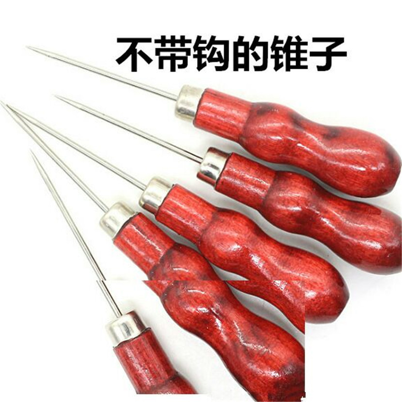 A wooden handle gourd with a hook, a pointed and straight needle, a red wooden handle, a thousand pieces of needlework, sewing, and shoe mending pic 5