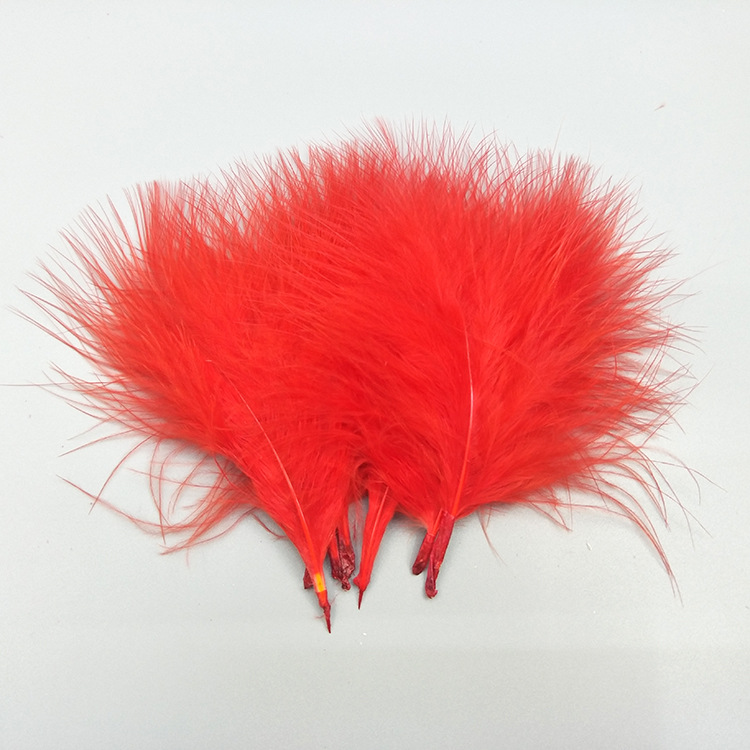 Factory wholesale of Turkey feathers, DIY colorful vascular fleece feathers, Turkey feather fabric edge accessories, feather clothing accessories pic 28