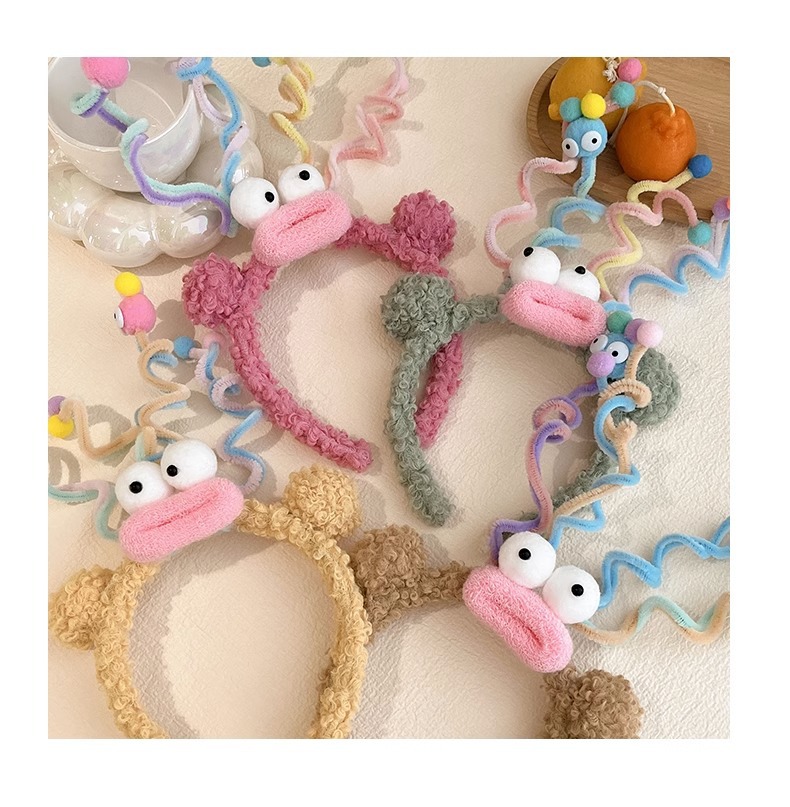 Twisty stick, fun and funny hair band, cute colorful headband, female face wash hair clip, headwear, photo, party, birthday hair accessories pic 11