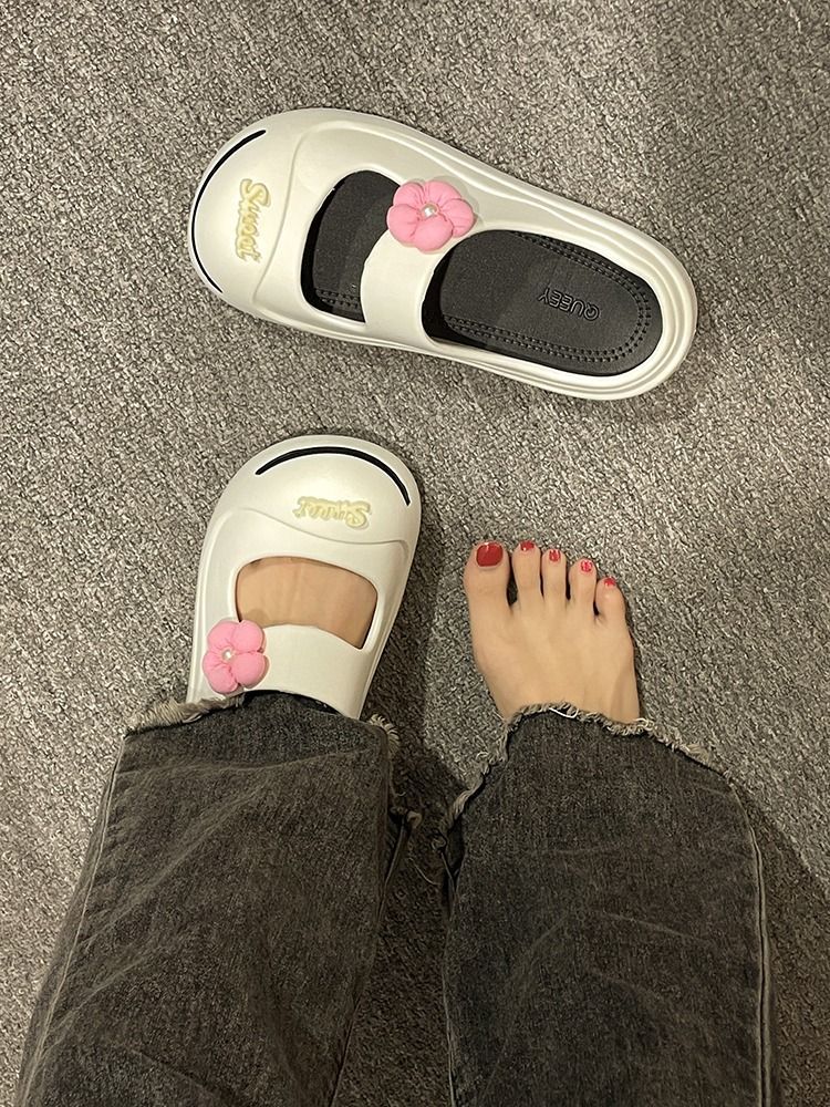 开口笑半包半拖鞋女士2023夏季新款时尚百搭可爱学生厚底凉拖鞋女详情14