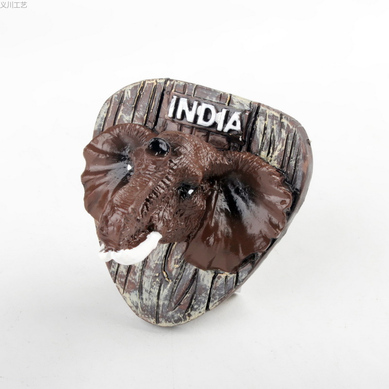 现货3D彩绘树脂冰箱贴印度大象立体树脂冰箱贴创意树脂冰箱贴批发详情5