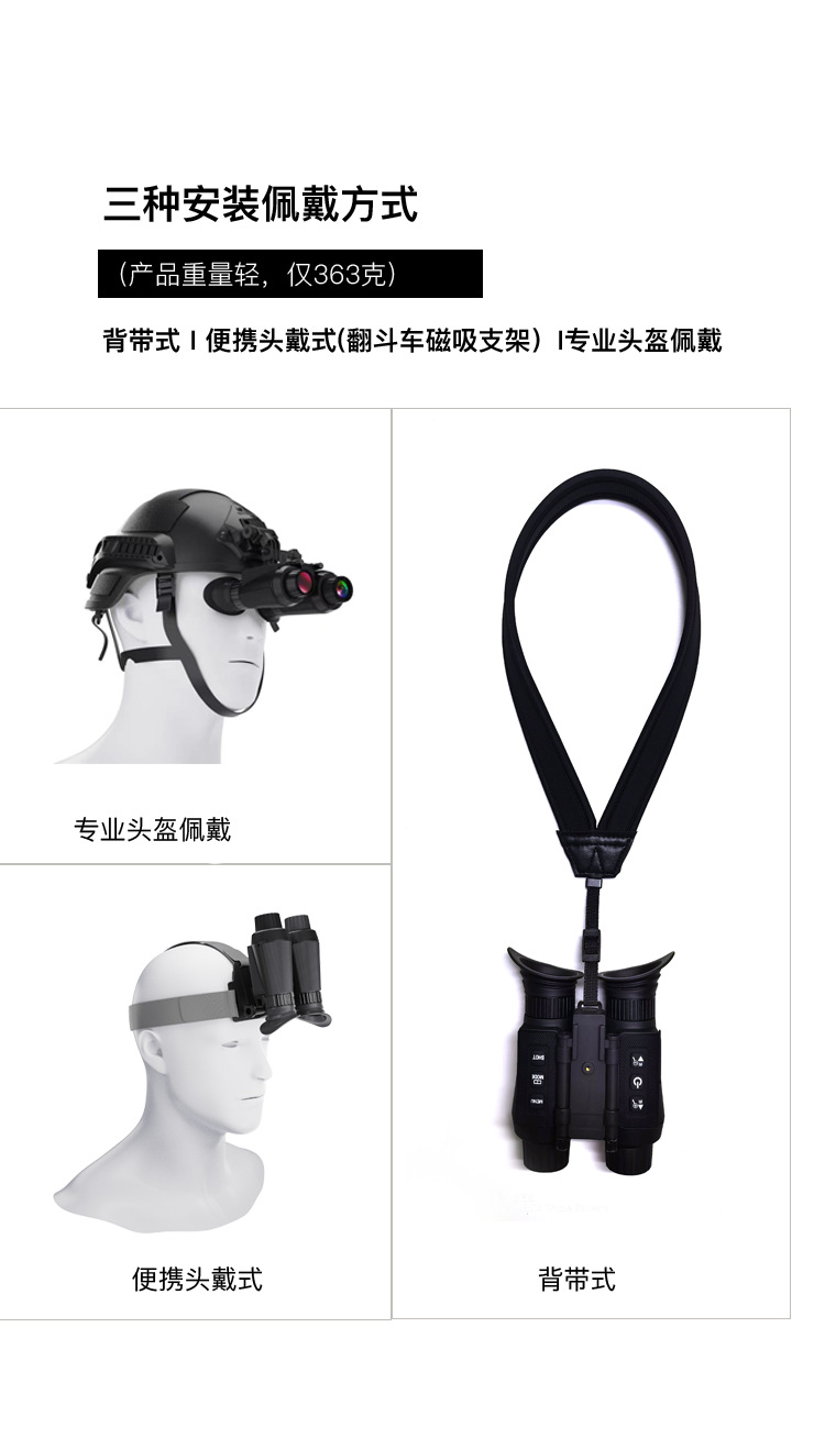 NV8300新款跨境头戴式夜视仪户外红外高清夜视望远镜视力调节详情5