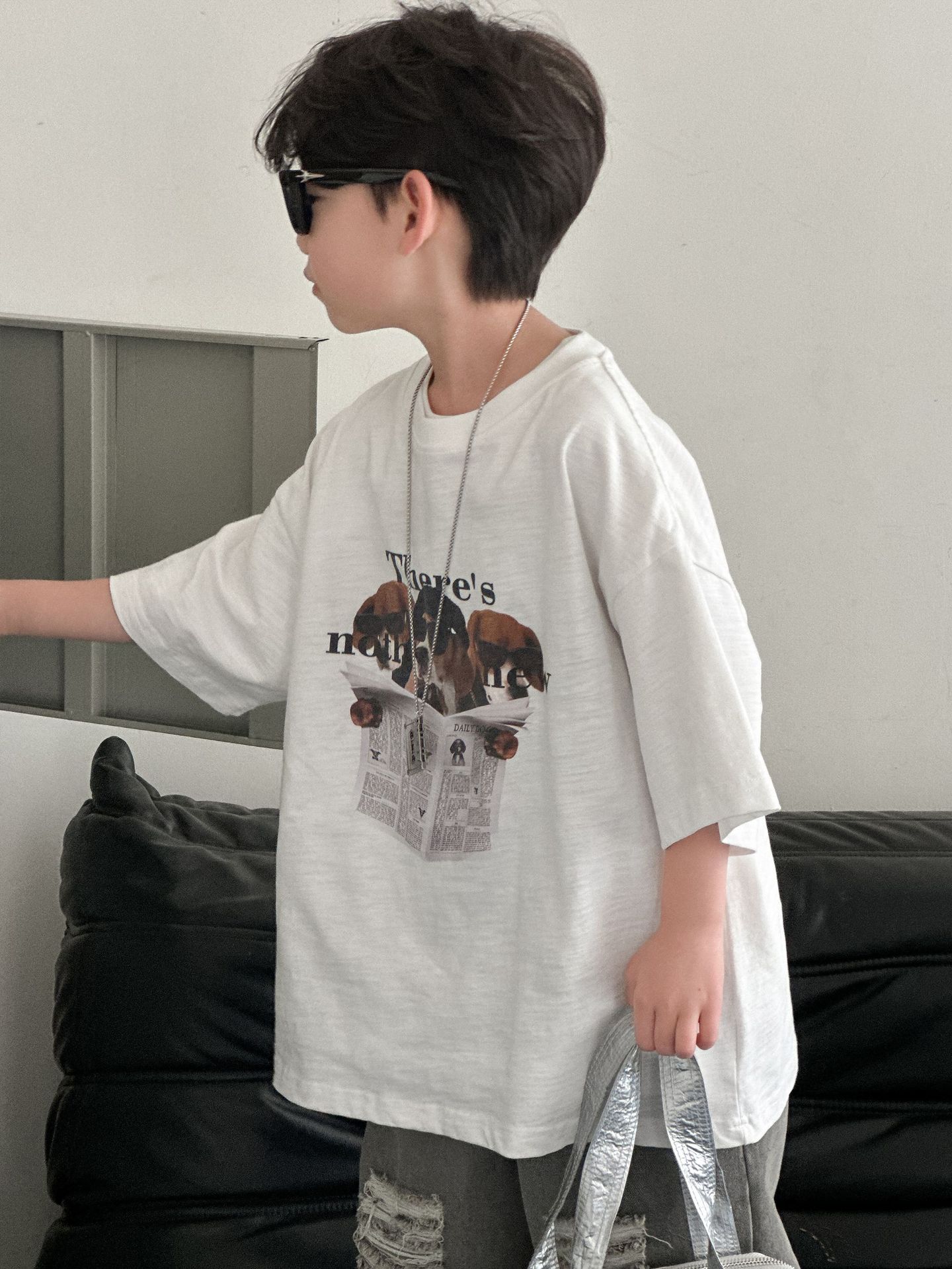 儿童纯棉T恤2025夏季新款韩版男童短袖薄款中小童上衣童装夏装潮t详情9