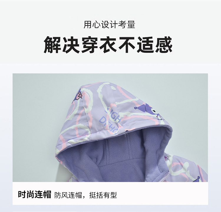 女童秋装外套两面穿儿童秋冬风衣加厚加绒洋气中大童夹克冲锋衣潮详情6