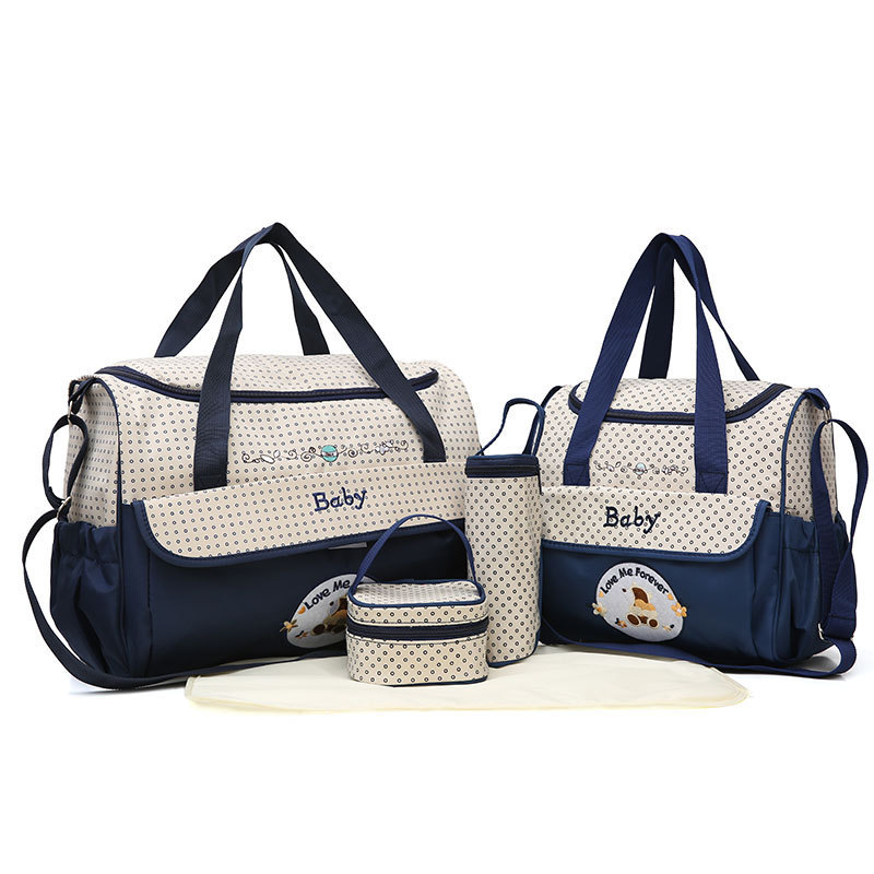 Mom Bag Five-piece set, multi-functional, large-capacity, fashionable, waterproof cartoon single-shoulder crossbody bag, Mom Bag wholesale pic 20