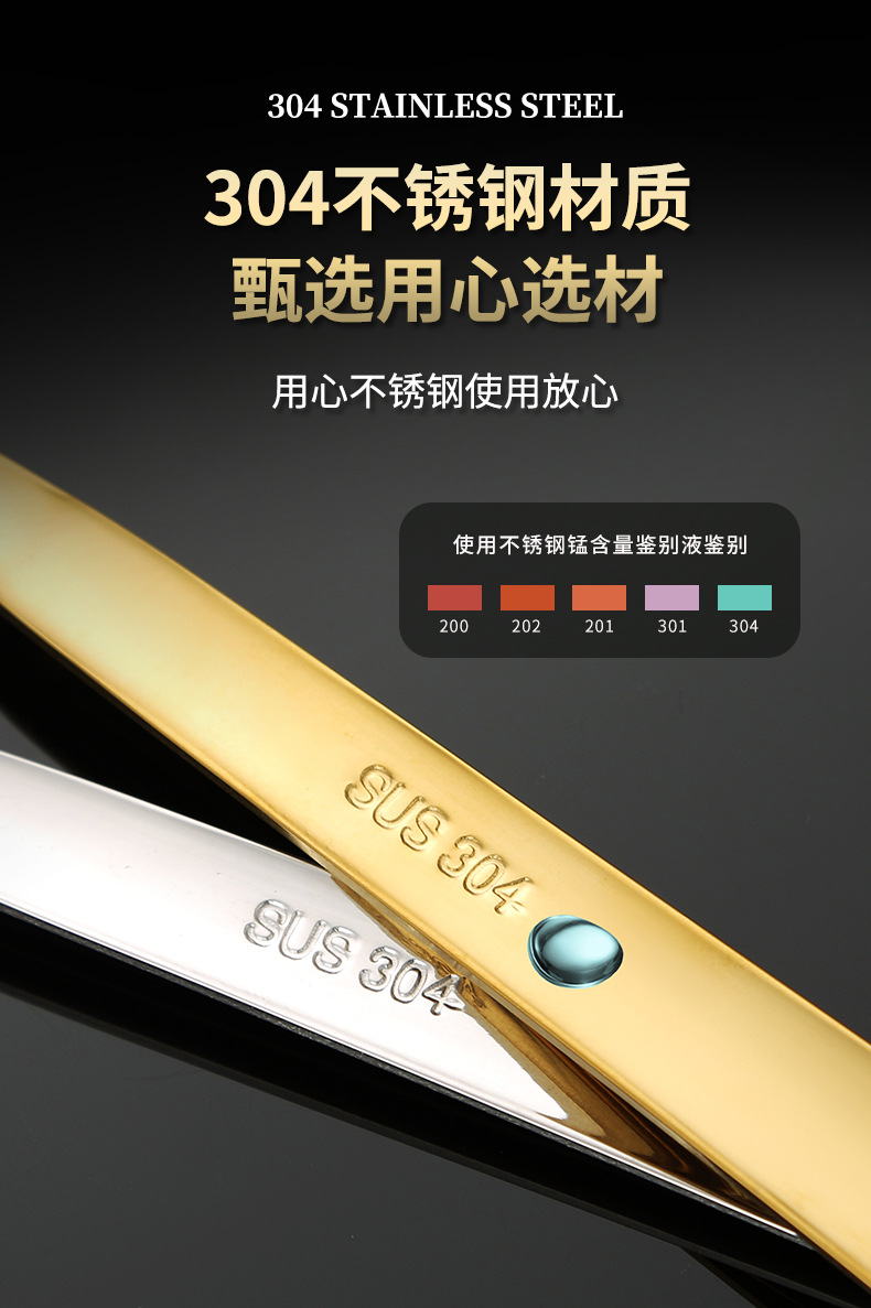 跨境304不锈钢罗马柱餐具 牛排刀叉酒店家用甜品水果叉子咖啡勺子详情3