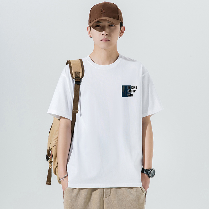 大码短袖t恤男2023夏新款棉T笑脸印花宽松男装男士爆款跑量T恤男详情17