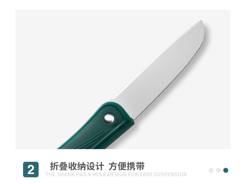 Folding fruit knife, stainless steel portable knife, wholesale gift, two-yuan store fruit slicing knife, household peeler pic 10