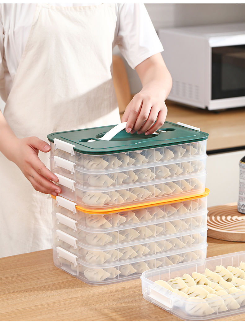 C67专用冻饺子盒多层食品级混沌盒冷冻盒家用饺子托盘保鲜盒详情13