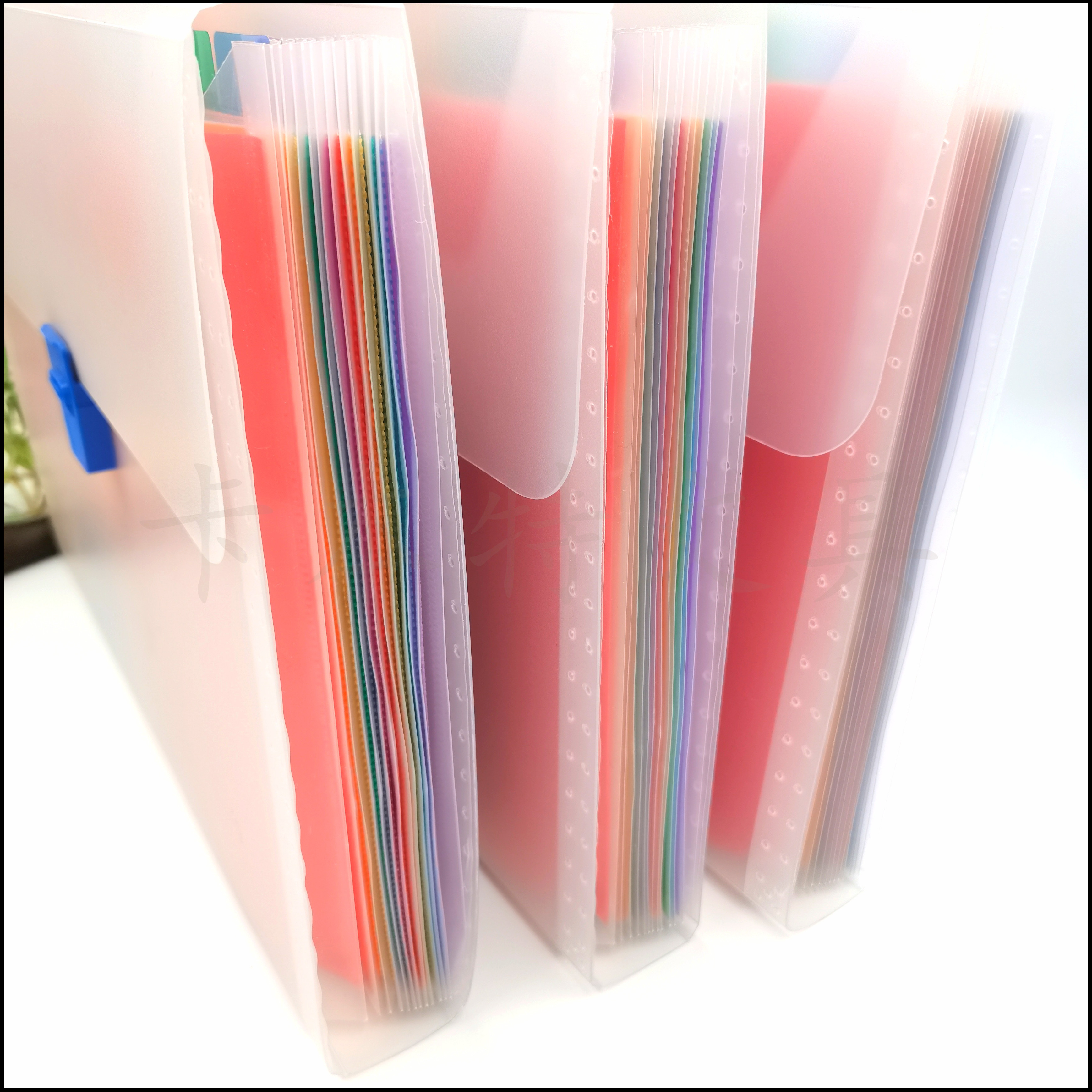 Frosted transparent organ bag, 13-layer A4 invoice and document bag, storage bag, folder, self-produced and self-sold office handbag pic 8