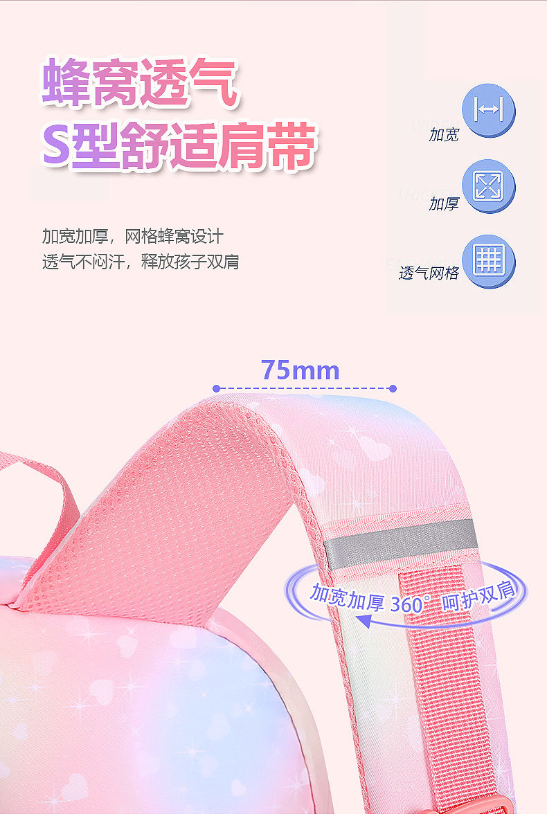 Wholesale of lightweight backpacks for boys and girls in the first grade, cute backpacks for girls, children and primary school students pic 6