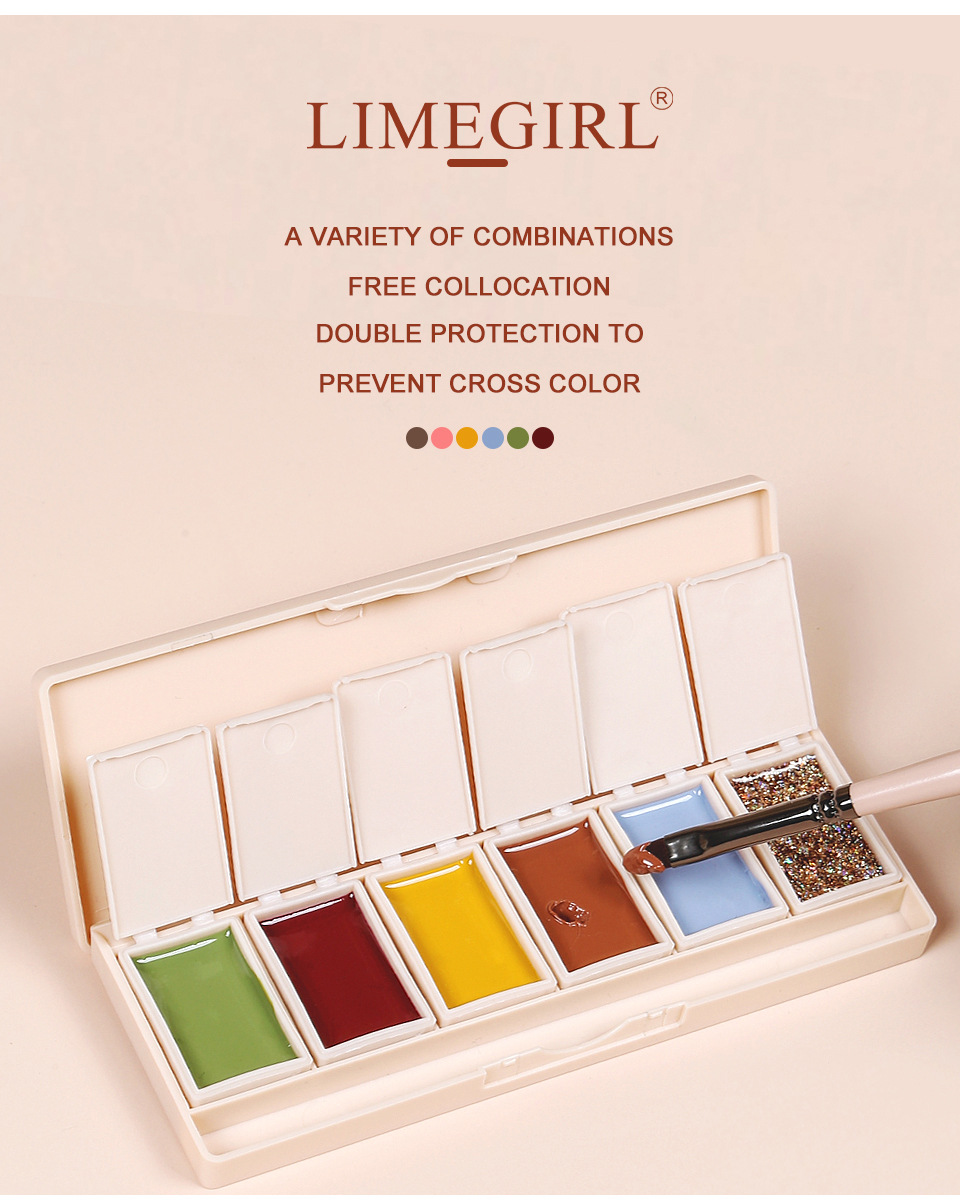 2022 New Product: 6-color cream Solid Gel Eyeshadow platter Set, Phototherapy nail Polish Gel set, exclusively for cross-border supply pic 13